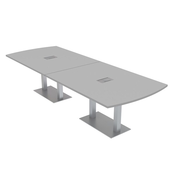 45 in W, 120 in L, 29 in H, Engineered Wood Top, Grey